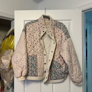 Blank NYC Floral Patchwork Quilted Jacket